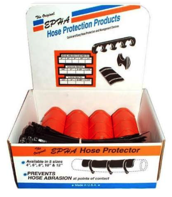 Epha HP10O, Hose Protectors, 10", Orange, 1.25 to 2.25 OD, Case with Ties